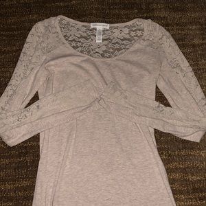Tan Lace Long Sleeve